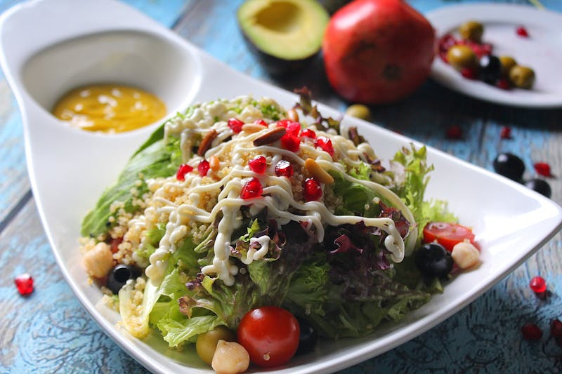 Colorful fresh salad bowl at Costa Vida